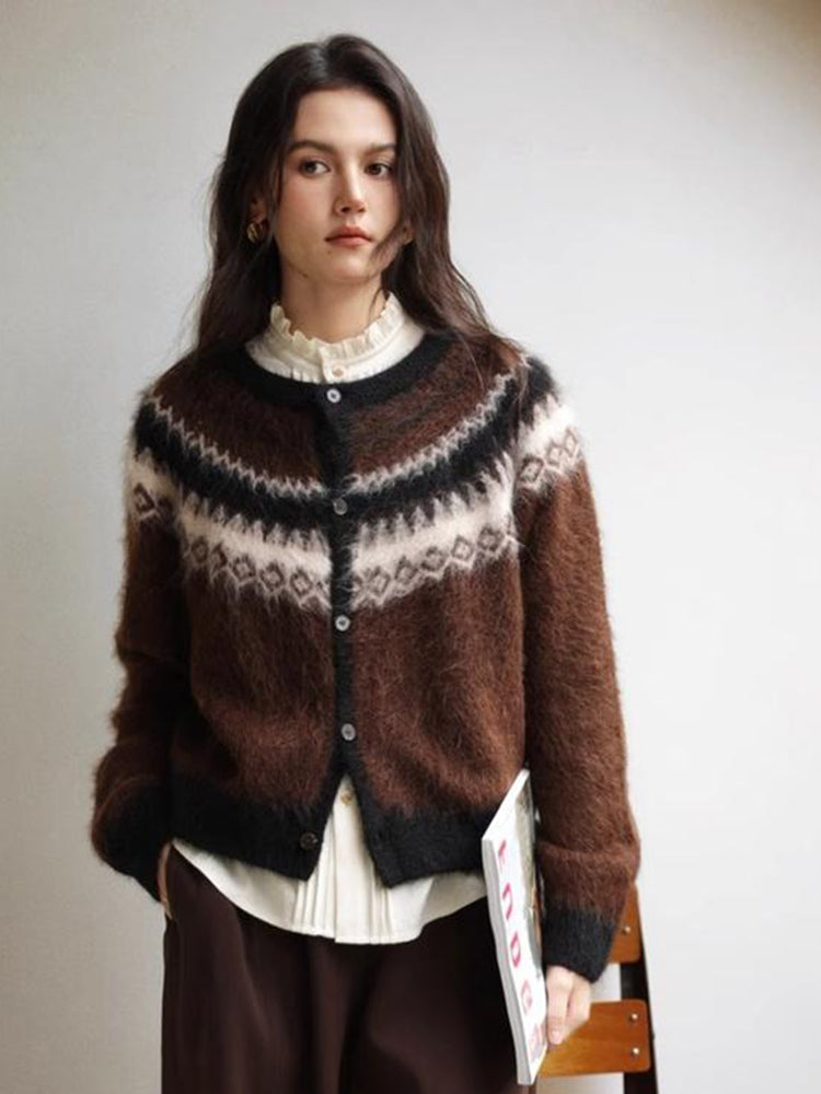 Cardigan Chunky Nórdico — El Abrazo del Otoño