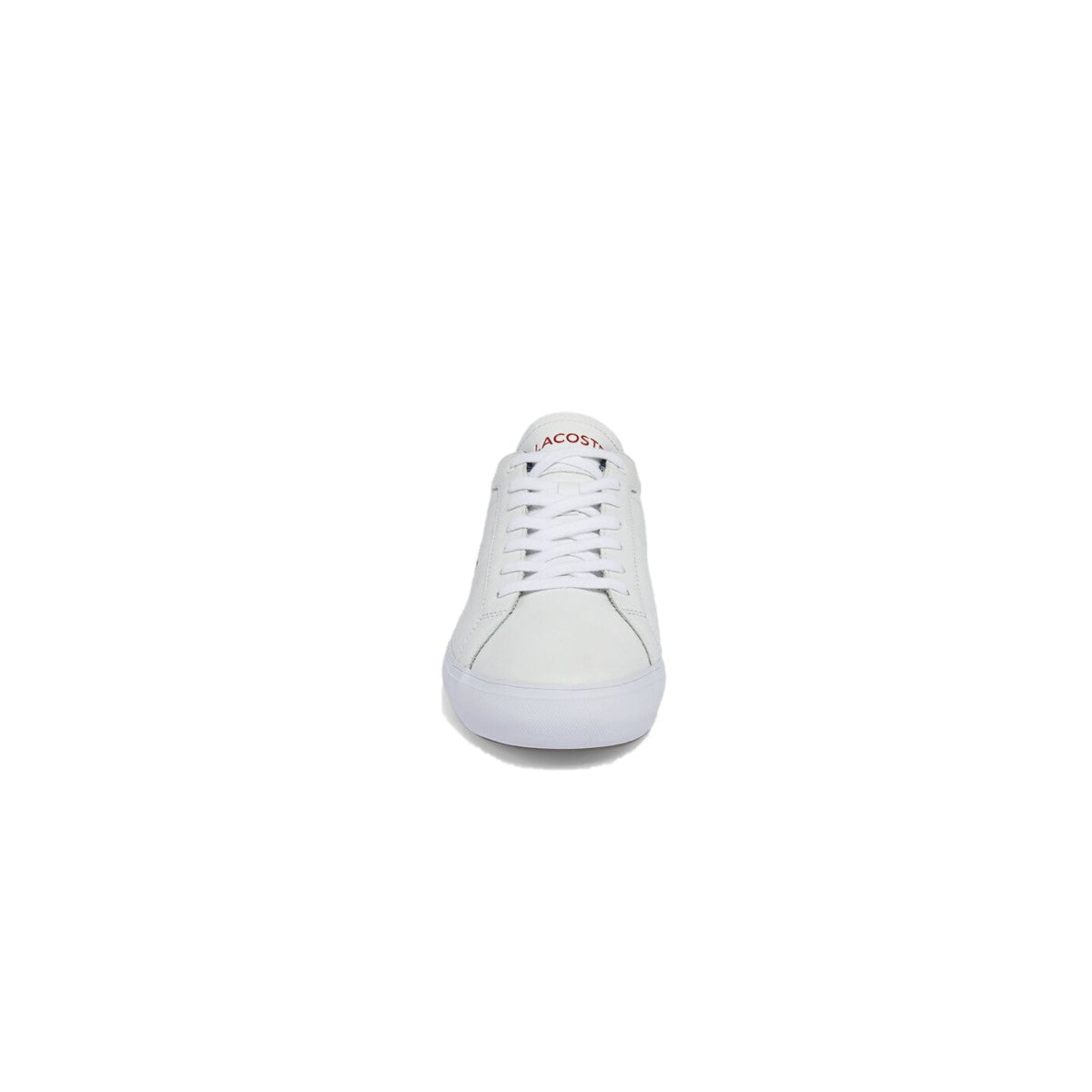 LACOSTE 7-43SMA0034407 POWERCOURT TRI 1SMA MN'S (Medium) White/Navy/Red Leather & Synthetic Lifestyle Shoes