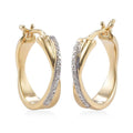 Diamond Classics™ 14kt. Gold White Diamond Hoop Earrings