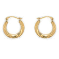 10kt. Yellow Gold Round Swirl Hoop Earrings