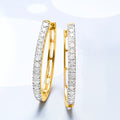 Diamond Classics™ 1/4ctw. Diamond Gold & Silver Hoop Earrings
