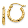 Gold Classics™ 14kt. Gold Diamond Cut 13mm Hoop Earrings