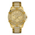 Mens GUESS Gold-Tone Multi-Function Watch