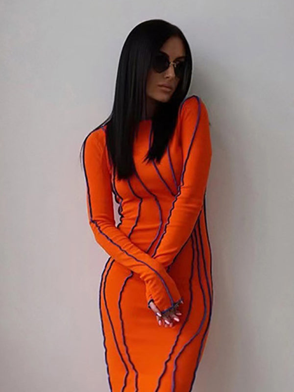 Fashion Bodycon Long Sleeve Dress