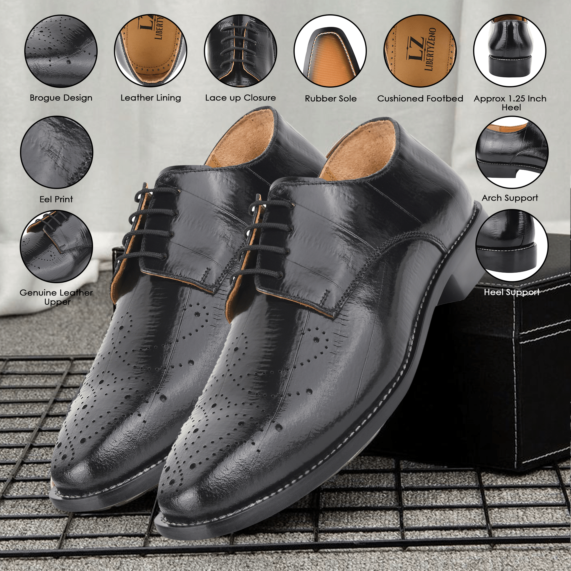 THOMAS Genuine Leather Oxford Men's Dress Shoes