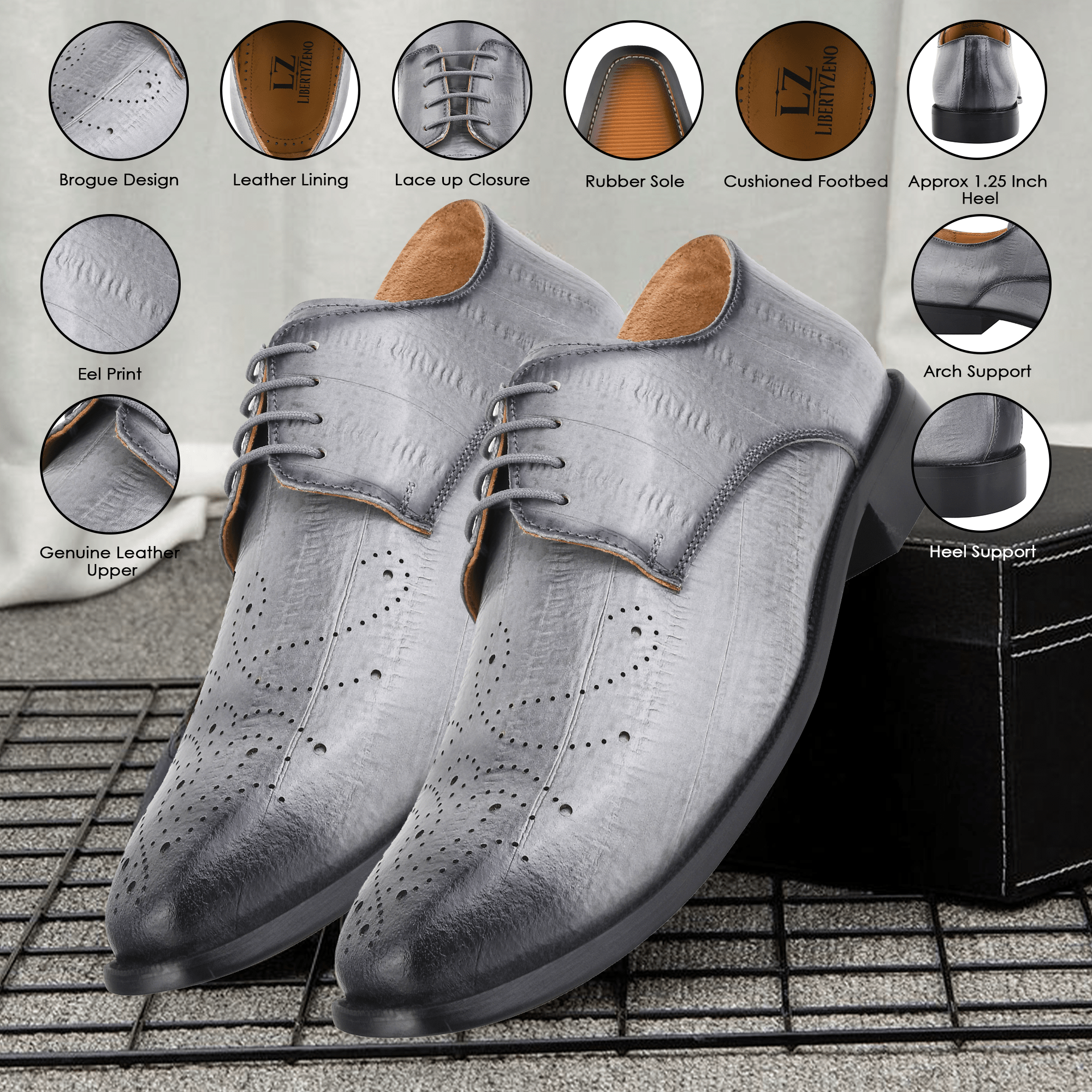 THOMAS Genuine Leather Oxford Men's Dress Shoes