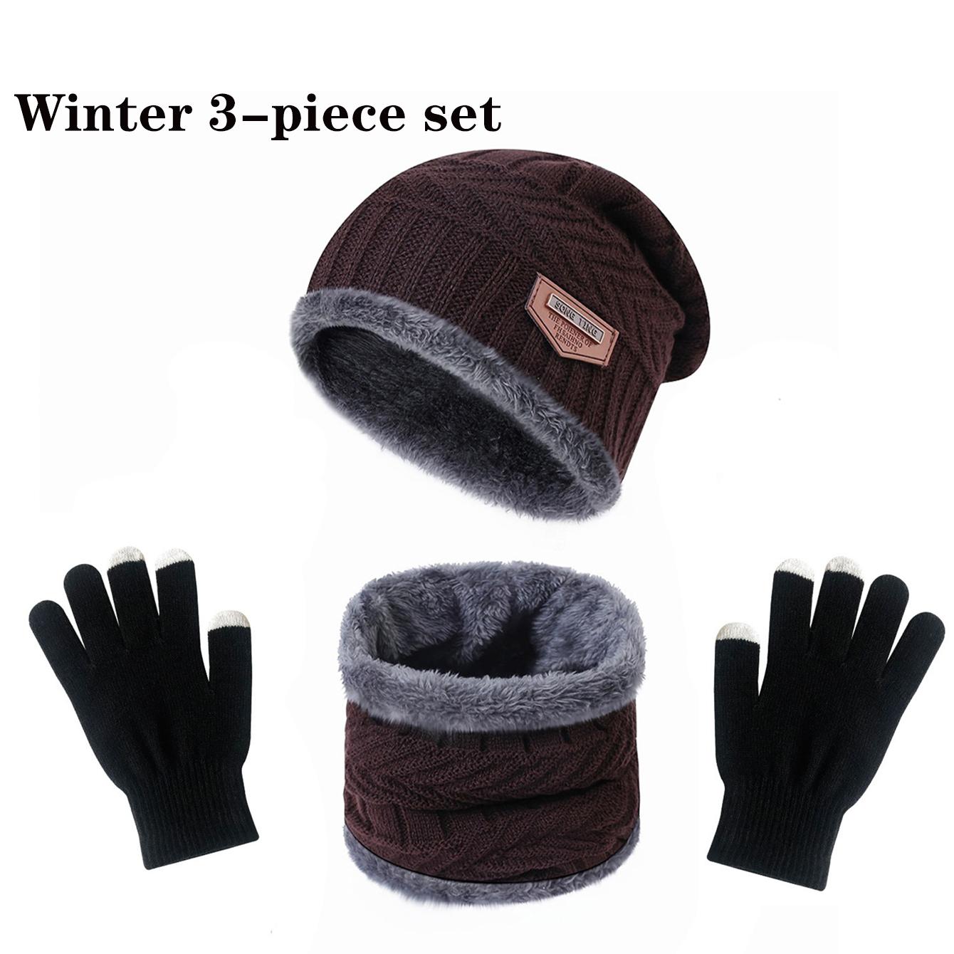 Set Invernal Tejido 3 Piezas — Gorro, Bufanda y Guantes